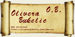 Olivera Bukelić vizit kartica